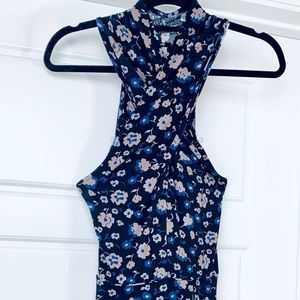Free people high necked floral midi dress